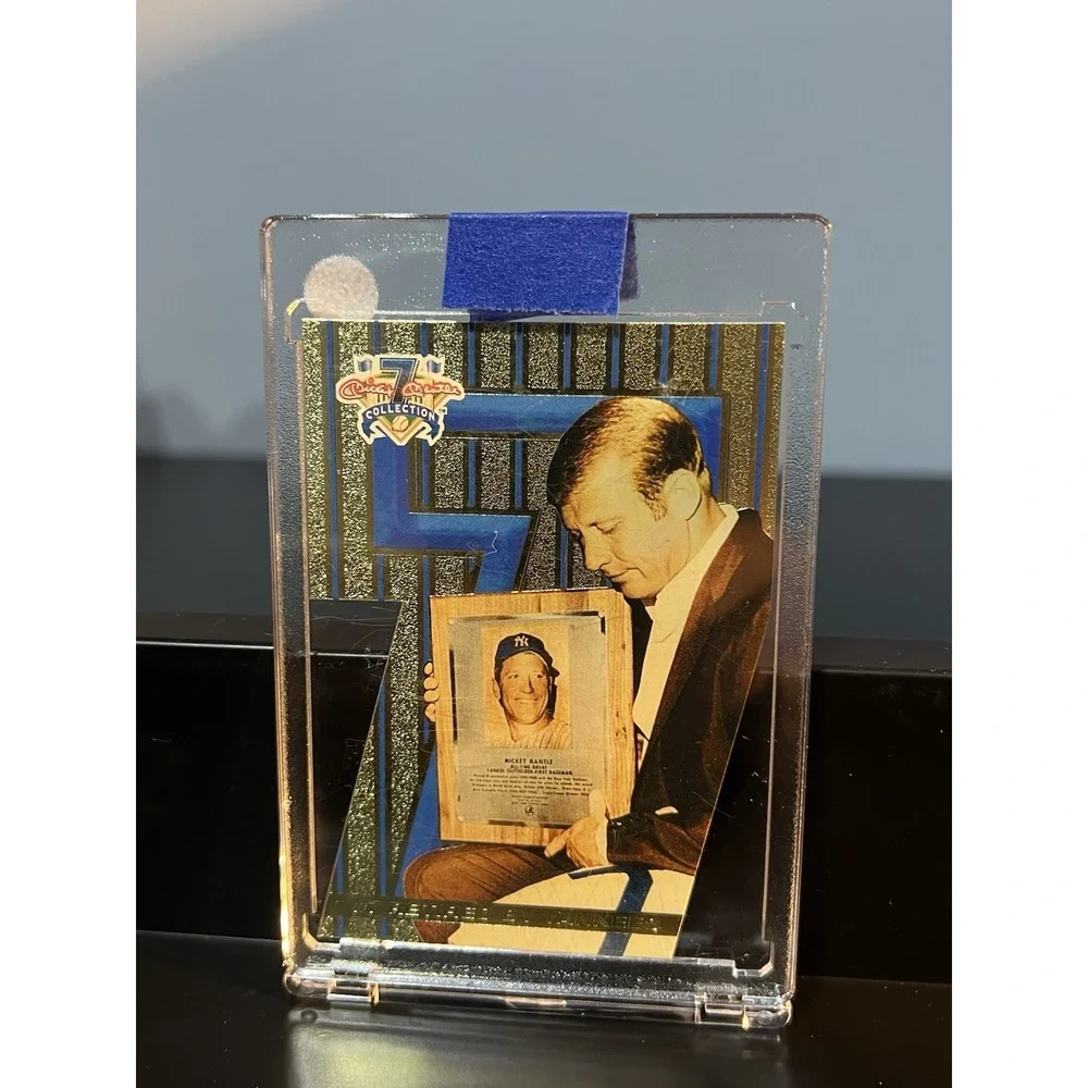 Mickey Mantle Collection NY Yankees Retired Number 7 Promotional Card Gold Foil